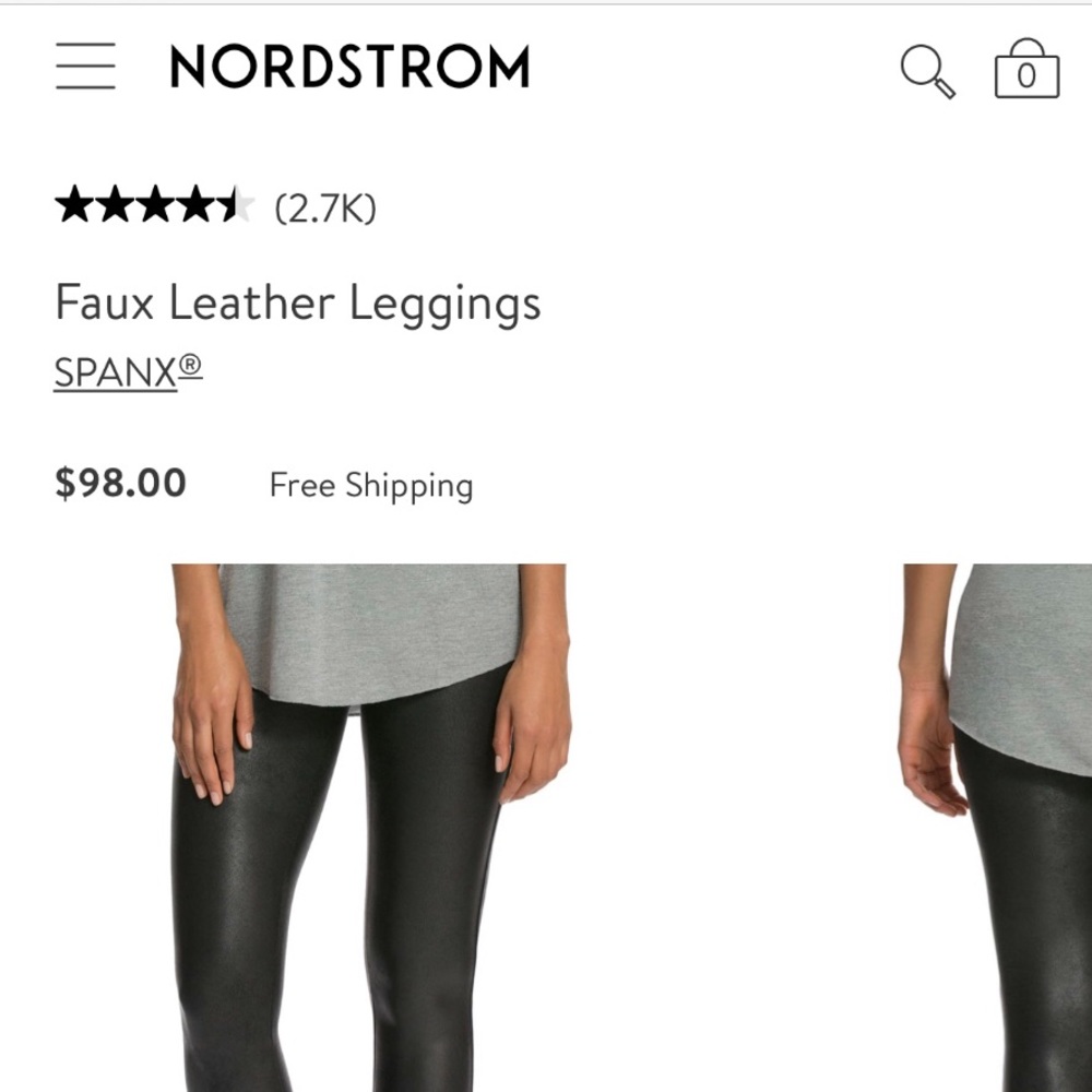 NWOT Spanx Faux Leather Leggings